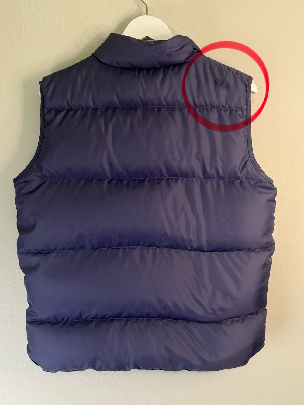 Vtg LL BEAN Women’s Blue Light Blue Puffer Vest Reversible Goose Down Sz M *READ - Picture 3 of 4